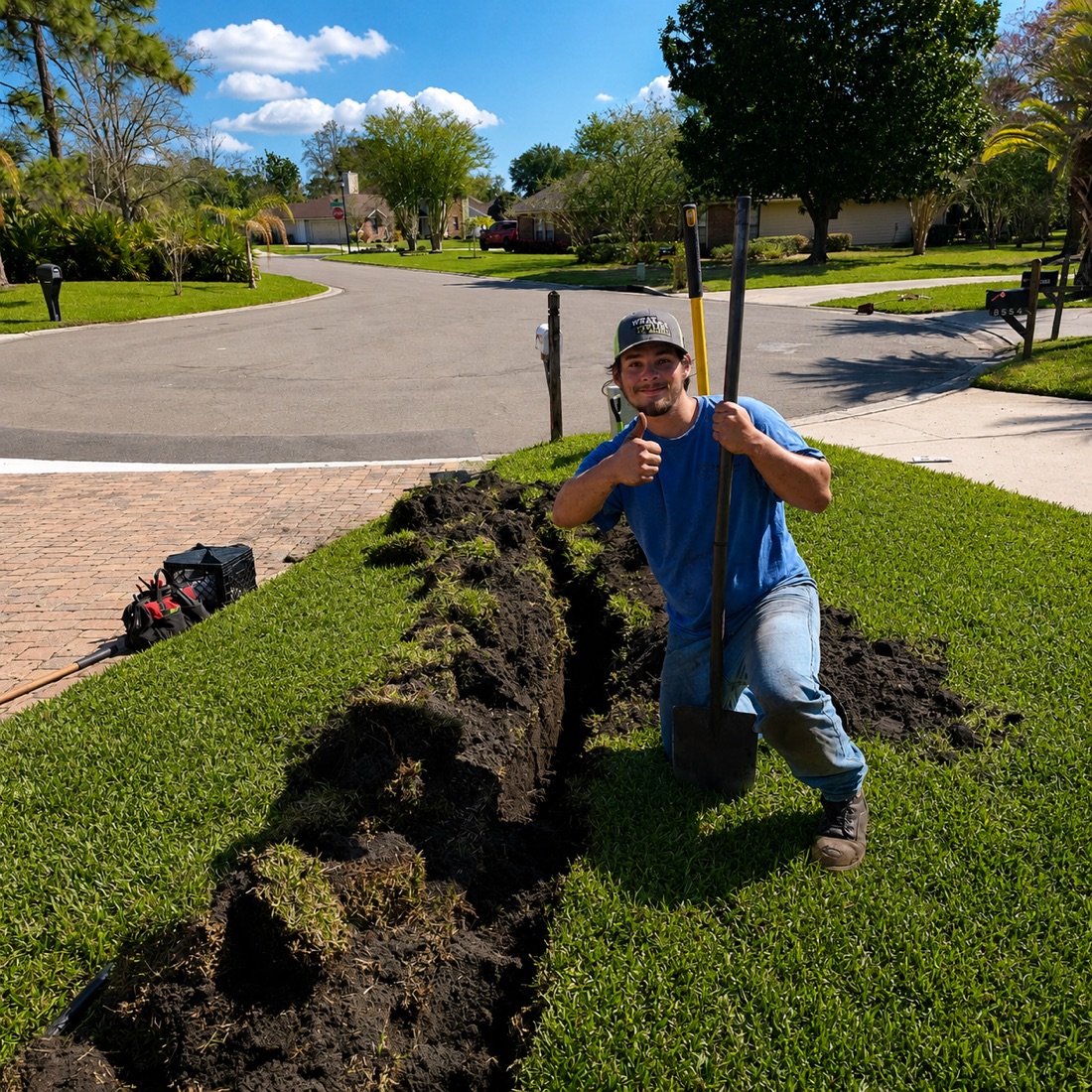 Daniel making irrigation upgrades — Action Irrigation, Jacksonville