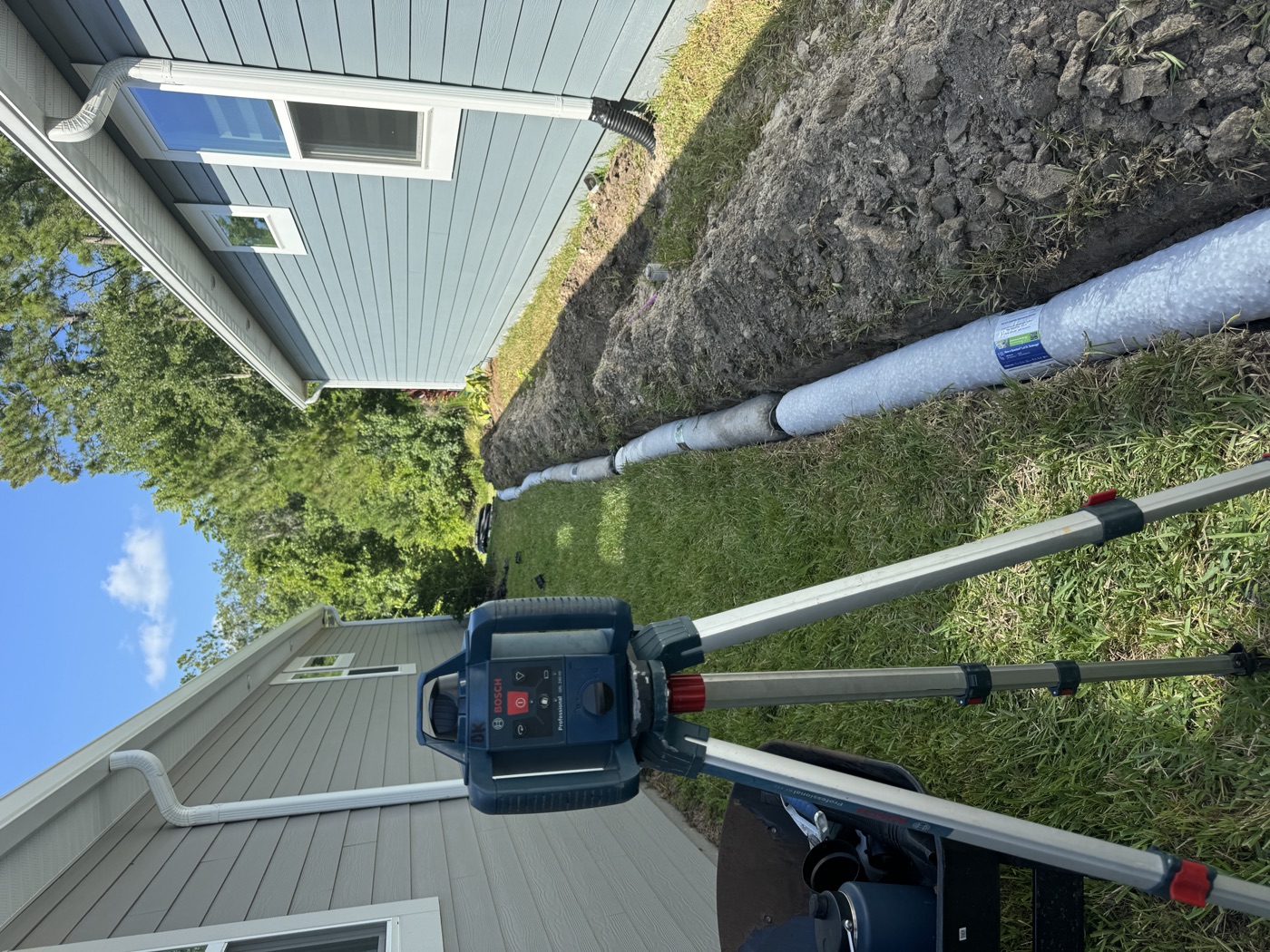 French drain install, Fleming Island FL